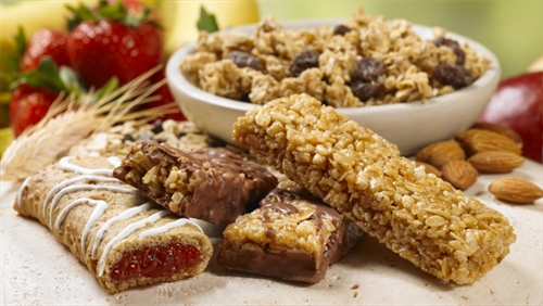 Bolos, Doces e Barras de Cereais